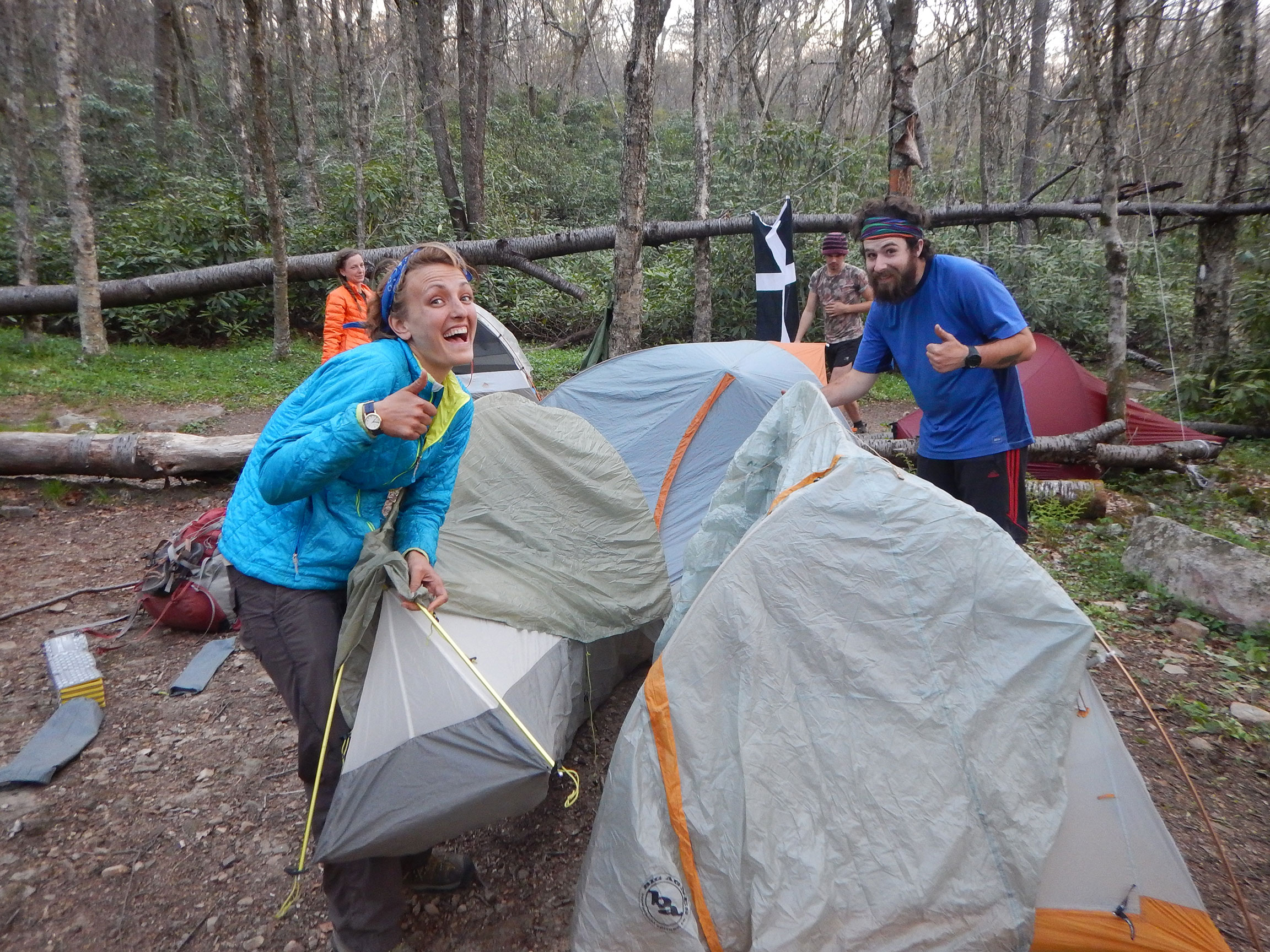 Tent camping on the Appalachian Trail